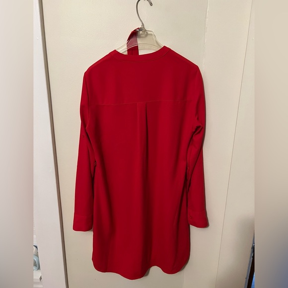 Express red shirt dress with belt - Picture 3 of 4